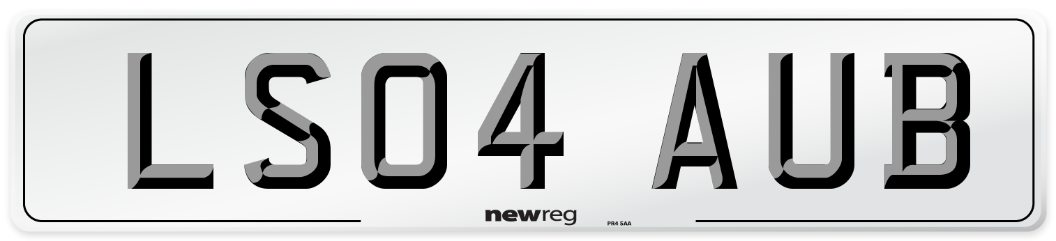 LS04 AUB Number Plate from New Reg